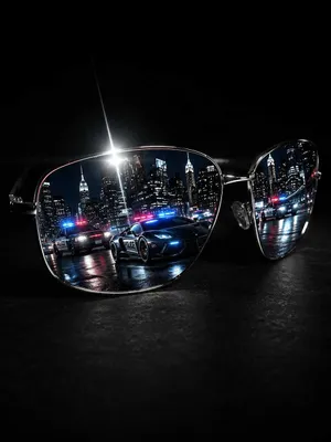 Солнцезащитные зеркальные очки Police Aviator. 1