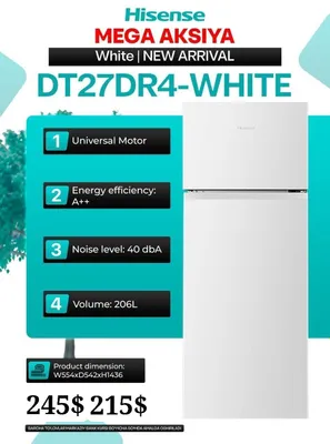 Холодильник Hisense 206L Официальный Дилер