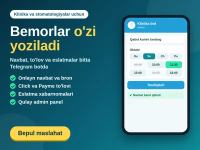 Telegram-бот для записи и бронирования в клиниках