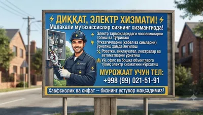 Электрик хизмати 24/7 Elektrik
