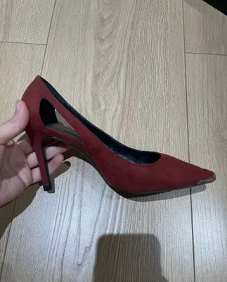 36 o‘lchamli bordo rangli Mango tuflilari 1