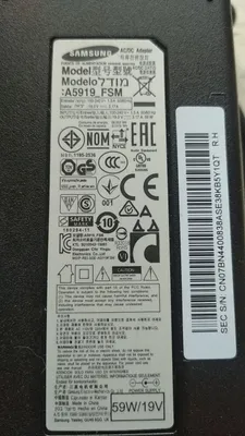 Оригинальный блок питания Samsung 19V 3.17A 59W 1