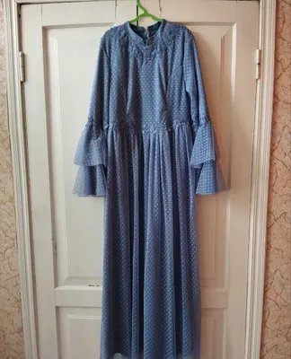 Платье голубое нарядное 1