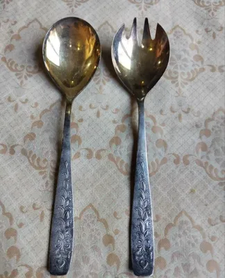 Ложки мельхиоровые для салата 1