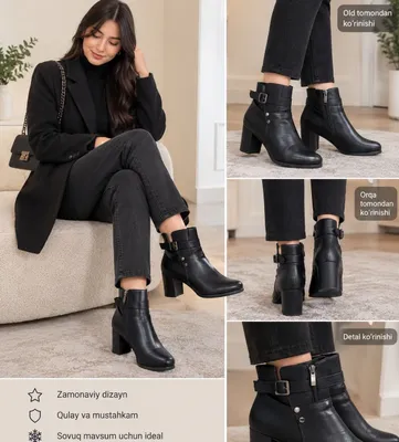 Ayollar uchun elegant qora botinka 1