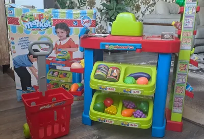 Продаю детскую игровую кассу с тележкой Sup Market 1
