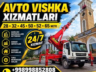 AvtoVishka xizmati 28 m dan 65 metrgacha