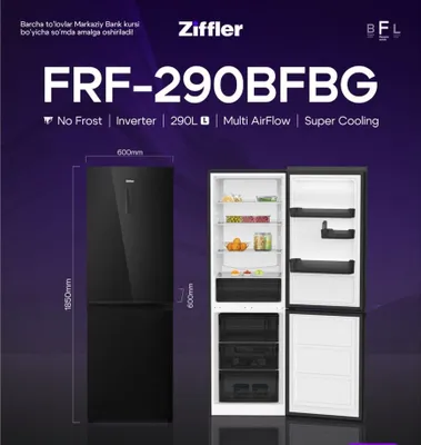 Ziffler muzlatgichi, Turkiya — NoFrost texnologiyasi, invertor kompressor