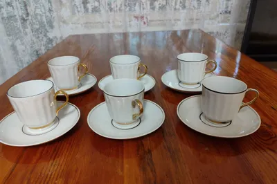 Baranovka likopchali vintage qahva piyolalari to‘plami 1