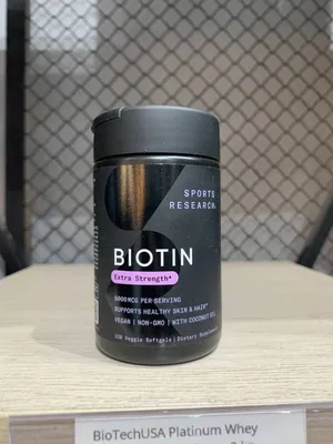 Sports Research Biotin 5000 mkg | 120 ta o‘simlik kapsulasi