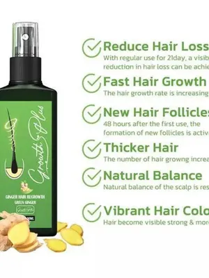Growth Plus Ginger Hair Regrowth Spray – 100 ml 1