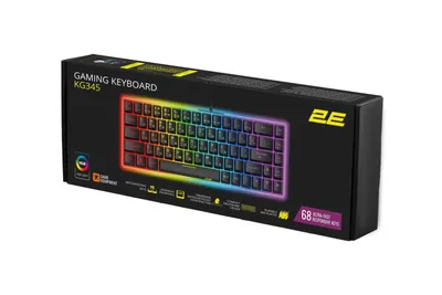 2E GAMING KG345 Transparent USB Black Ukr o‘yin klaviaturasi 1