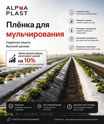 Пленка для мульчирования устойчивая к ультрафиолету 1