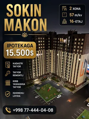 Sokin Makon 2 xonali 1