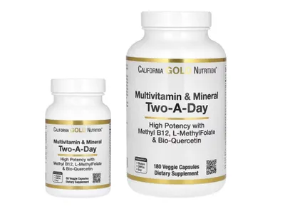 California Gold Multivitamin and Mineral Two-A-Day multivitaminlari 1