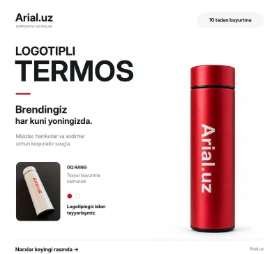 Logotipingiz tushirilgan Gradus Termos, termiz, Термос универсальный 1
