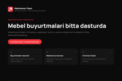 Mebel sexi dasturi | Программа для мебельного цеха 1
