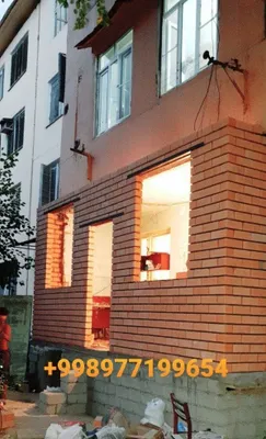 Кладка кирпича на балконах 1