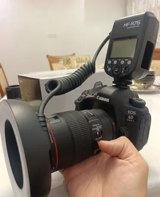 Canon 6D Mark ll+lens Ef 100 mm+ Godox MF R76 1