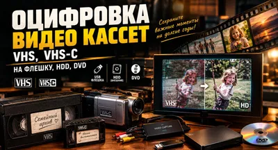 Запись видеокассет VHS на hdd, dvd. 1