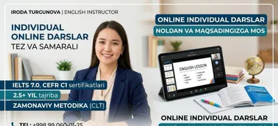 Online Ingliz tili darslari | Individual | Mini guruhlar