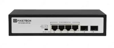 Pixietech PXT-S1501-4TP-2S PoE kommutatori, 4 port