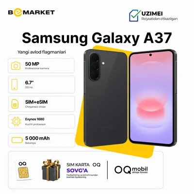 Samsung Galaxy A37, Awesome Charcoal, 8/256 GB 1