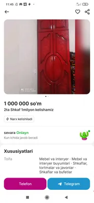 idish tovoq teradigan shkaf ham bor