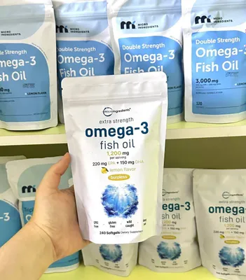 Omega 3 1200 mg,омега 3 fish oil ,240 softgel mini 1