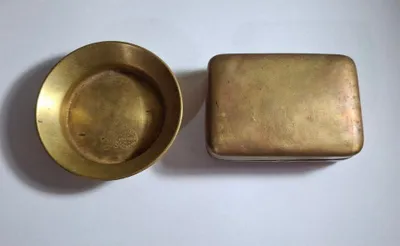 Старинные антикварные вазы ложки из латуни 1