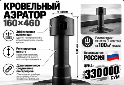 Кровельный Аэратор 160х460 airator Прямой Конструктив Ultra