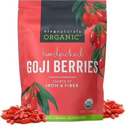 480 g Goji mevalari Viva Naturals, Organic Goji Berries USA