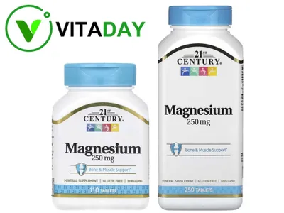 21st Century, Magniy, 250 mg, 250 dona tabletka 1