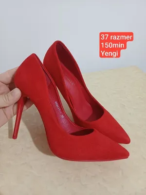 Красные женские туфли, размер 37