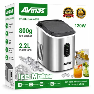 AVINAS AV-6008 muz generatori, 2,2 l, sutkasiga 15 kg, 1 yil kafolat.