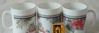 Toblangan shishadan choy krujkalari, 3 dona, har biri 30000 so‘m 1