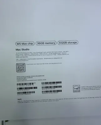 Mac studio M5 Max 36/512