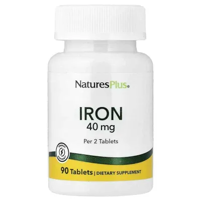 NaturesPlus Iron железо 40 мг, 90 таблеток темир temir 1