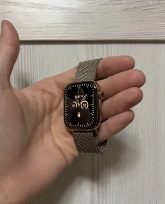 Apple Watch 11, миланский браслет, золотой, 100% 1