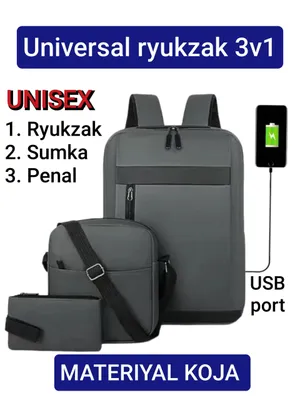 Универсальный набор рюкзаков 3в1 для школы и университета 1