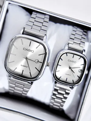 Часы Casio, парные современные квадратные 1