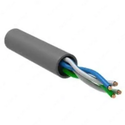 ITK U/UTP o‘ralgan juftlik, 6-toifa, 23AWG, LSZH, kulrang, 305 m