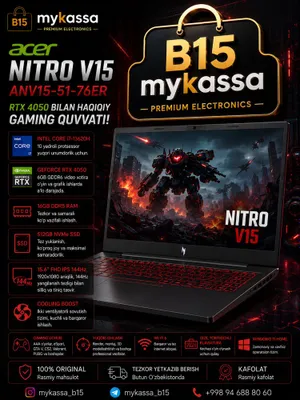 Acer Nitro V15 ANV15-51-76ER — RTX 4050 • Доставка • Новый
