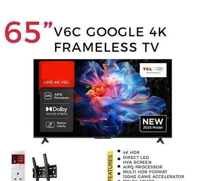 TCL 65 V6C 4K UHD Smart TV televizori, yetkazib berish va o‘rnatish bepul 1
