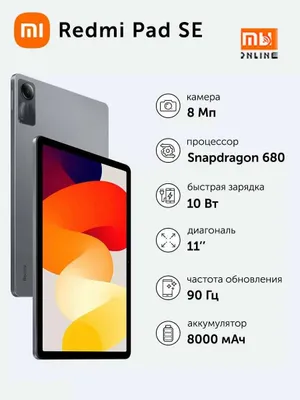 Redmi Pad SE 8/256GB plansheti (EU, qora)