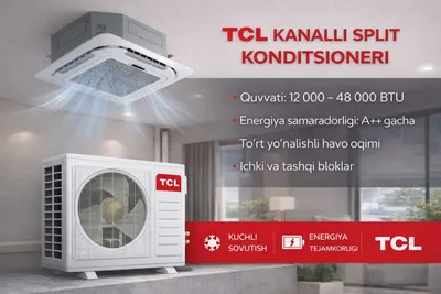 TCL kompaniyasining Kasetniy konditsioneri 18 talik 1
