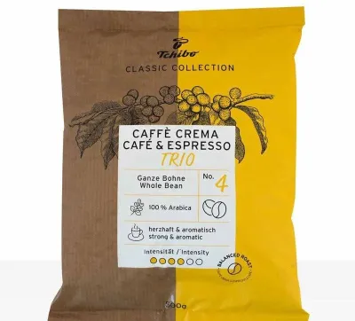 Tchibo Caffe Crema & Espresso Кофе в зернах 500g 1