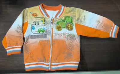 2–3 yoshli bolalar uchun yengil trikotaj bomber kurtka