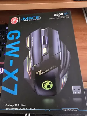 GW-X7 3200 DPI sichqonchasi, yassi batareyalar