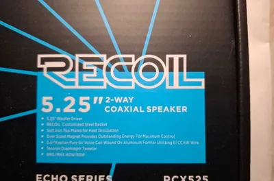 5 dyuymli, 13 sm Recoil RCX525 koaksial avtomobil dinamiklari, 2 dona 1